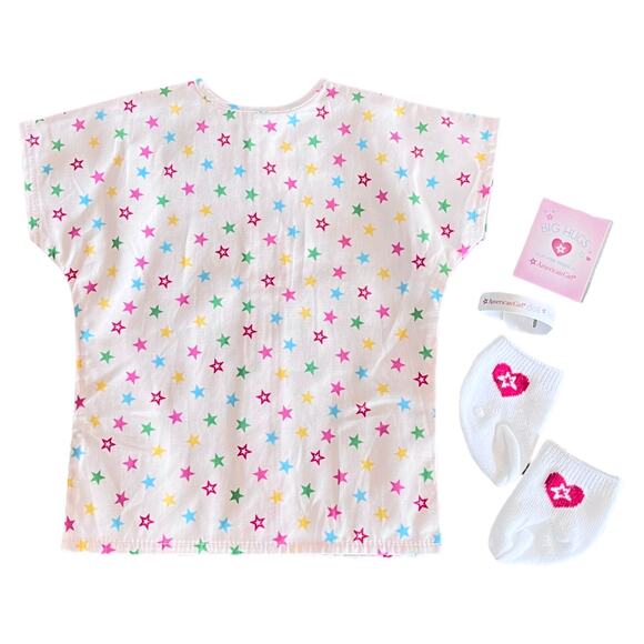 American Girl Doll Doctor Hospital Gown Card Socks Wrist Band Get Well Set - Picture 9 of 9